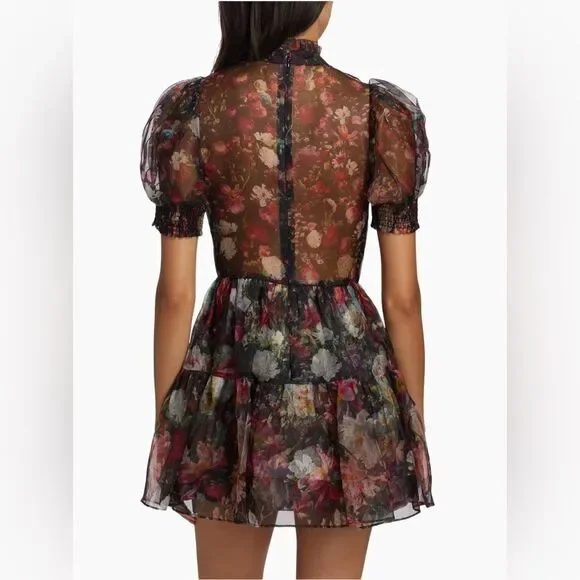 Alice + OliviaVernita Floral Silk Tulle Minidress size 8